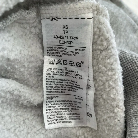 Men’s Gray Gap Hoodie - Picture 4 of 4